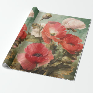 poppies on wrapping paper
