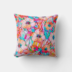 Poppies & Palm Fronds Cushion