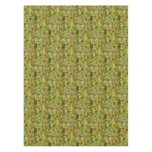 Poppies Pointillism Style Abstract Art Tablecloth