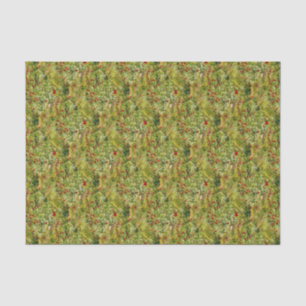 Poppies Pointillism Style Abstract Art Tissue Paper