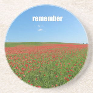 Poppies remember coaster