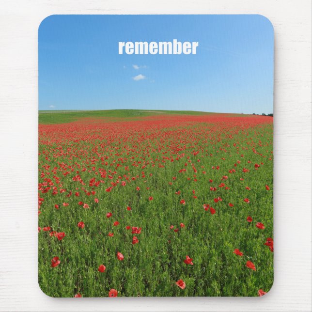 Poppies remember mouse pad (Front)