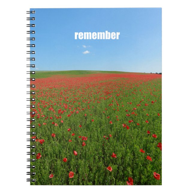 Poppies remember notebook (Front)