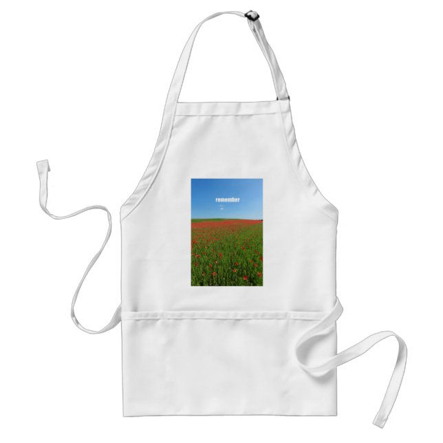 Poppies remember standard apron (Front)