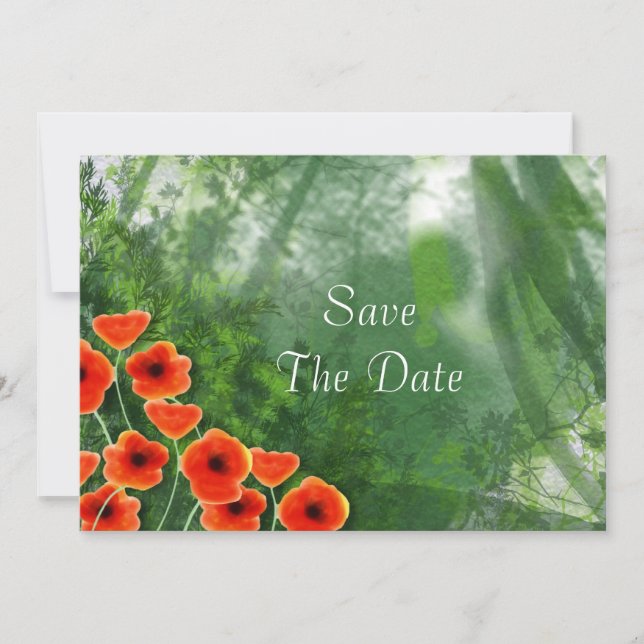 Poppies Save The Date (Front)