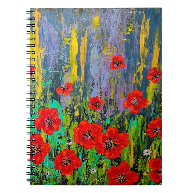 Poppies Spiral Photo Notebook (Front)
