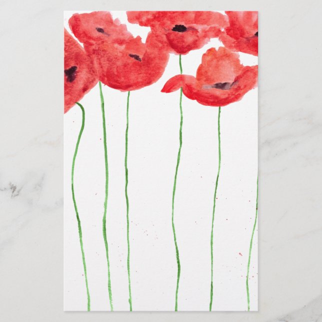 Poppies Stationery (Front)