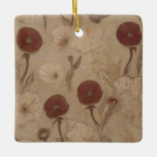 poppies symbolizing the decline of civilization ceramic ornament