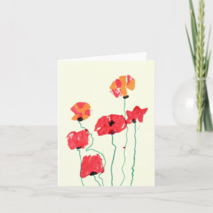 Poppies Thank You Card