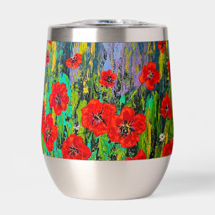 Poppies thermal tumbler hot or cold