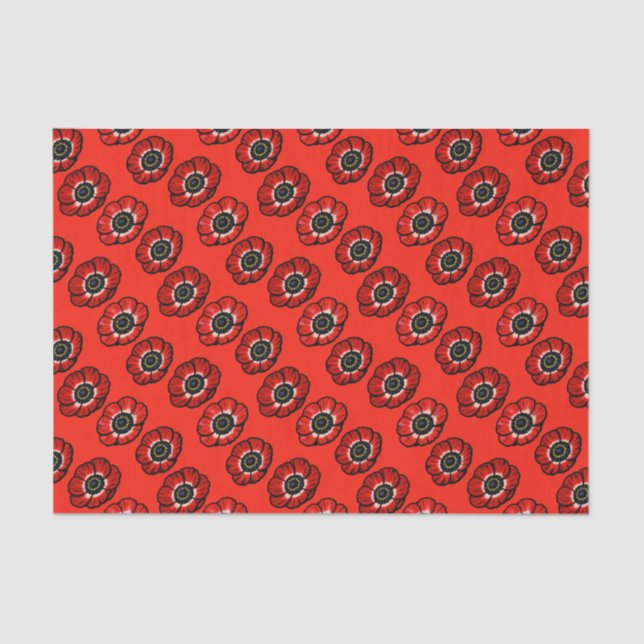 Poppies Tissue Paper (Front)
