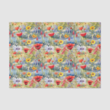 Poppies tissue paper