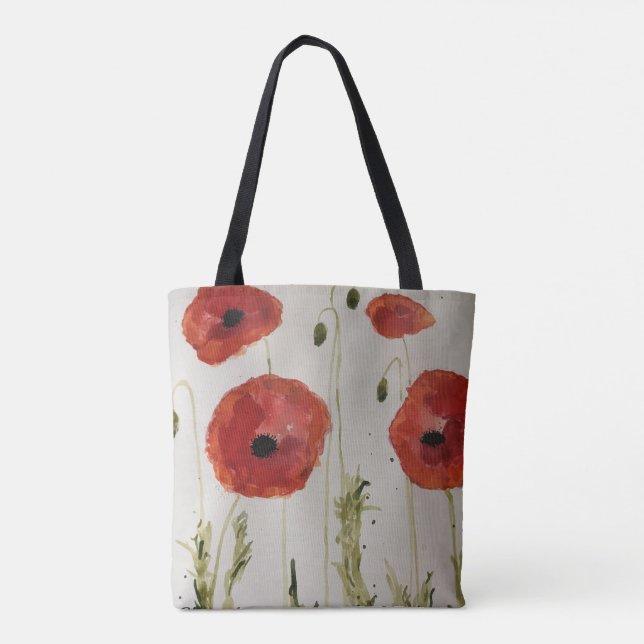 Poppies Tote Bag (Back)