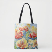 "Poppies VII" Tote Bag