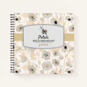 Poppies Watercolor Vacation Rental Guest Book