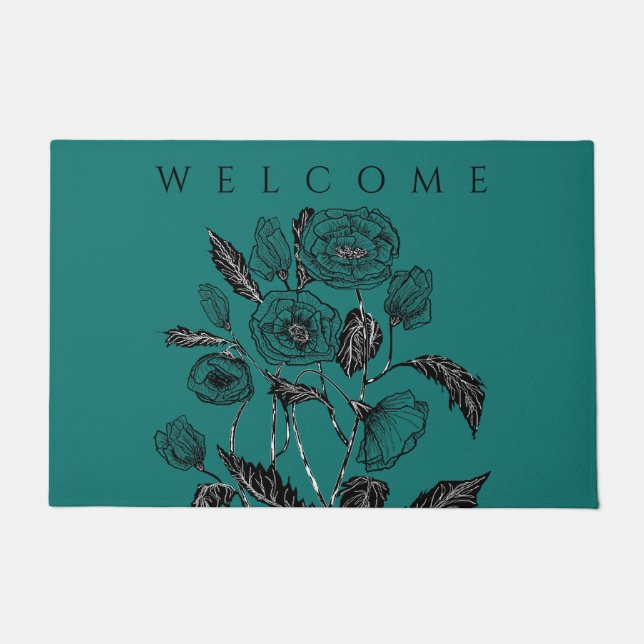 Poppies - Welcome Doormat (Front)