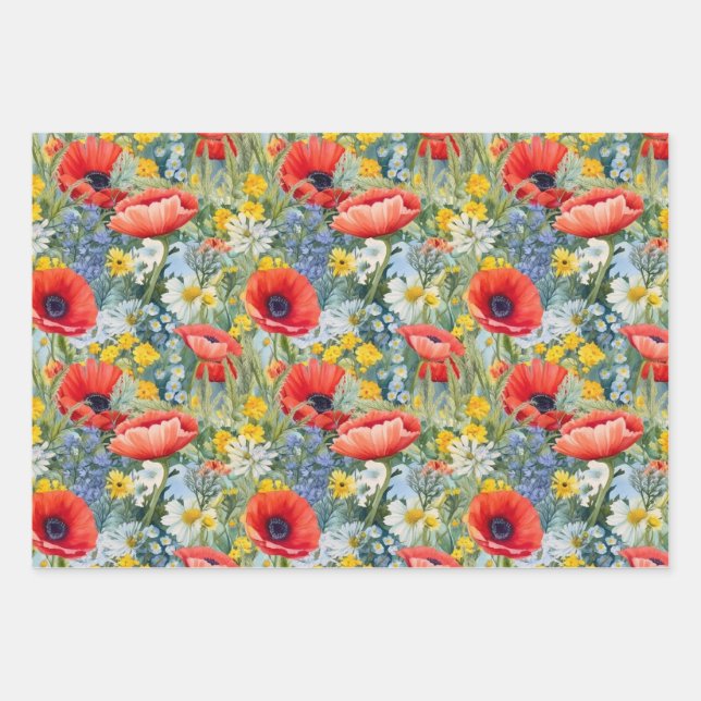 Poppies wrapping paper (Front)