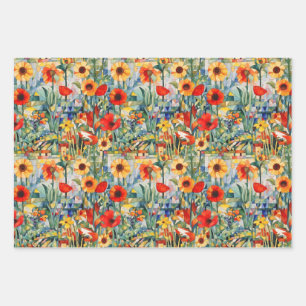 Poppies wrapping paper