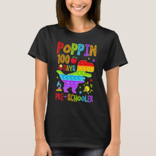 Poppin 100 Days Preschool Nursery School Dino T-Re T-Shirt