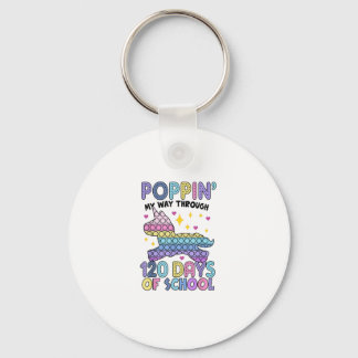 Poppin' 120 Days Of School Unicorn Pop It Happy 12 Key Ring