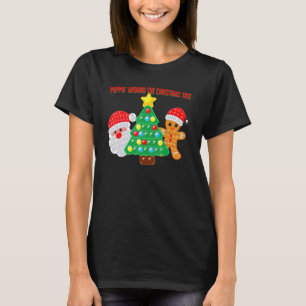 Poppin' Around the Christmas Tree Santa Claus Ging T-Shirt