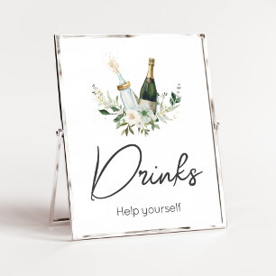 Poppin' Baby Bottles Baby Shower Drinks Poster