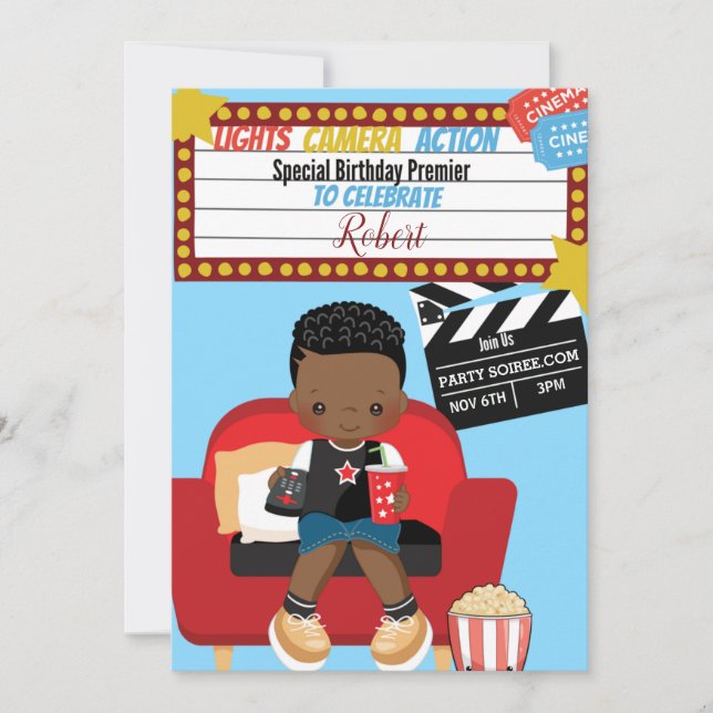 Poppin Birthday Invitation Card (Front)