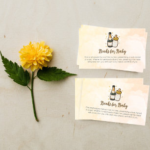Poppin Bottles Baby Shower Books for Baby  Enclosure Card