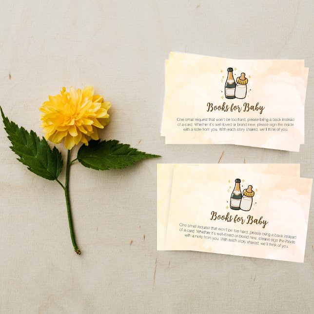 Poppin Bottles Baby Shower Books for Baby  Enclosure Card (Creator Uploaded)