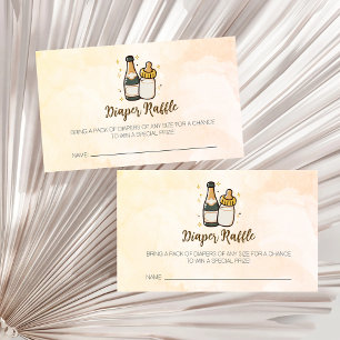 Poppin Bottles Baby Shower Diaper Raffle  Enclosure Card