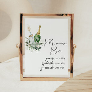 Poppin' Bottles Baby Shower Mum Osa Bar Poster