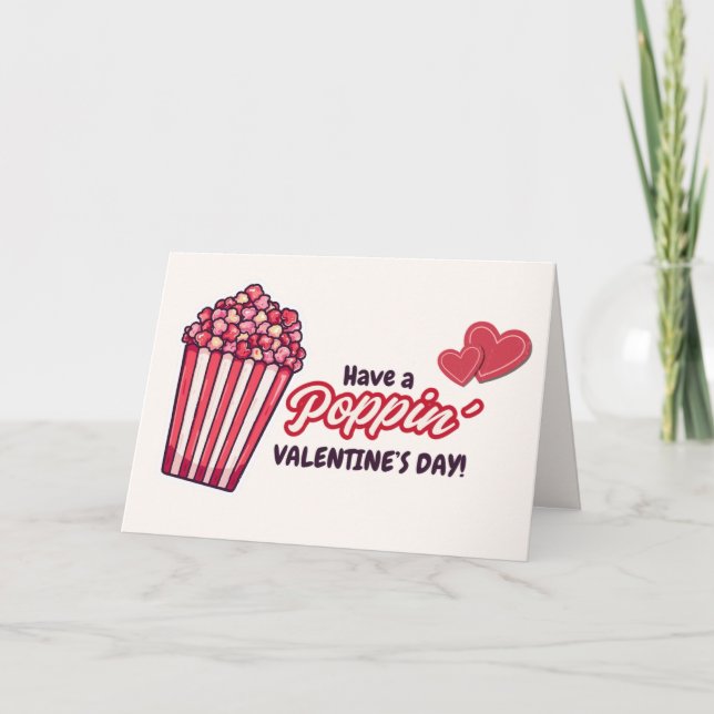 Poppin Funny Valentine's Day Holiday Card (Front)