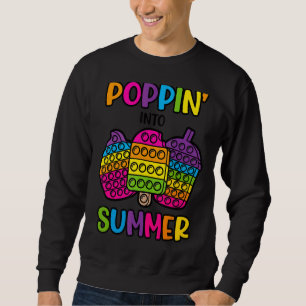 Poppin' Into Summer Fidget Pop It Ice Cream Cupcak Sweatshirt