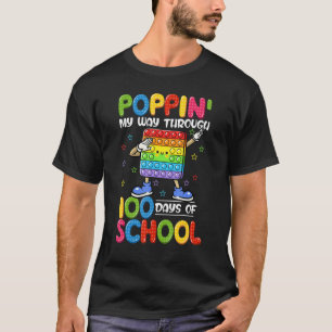 Poppin My Way Through 100 Days Dabbing Kids Boys G T-Shirt