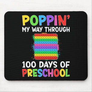 Poppin My Way Through 100 Days Of Preschool Boys G Mouse Pad