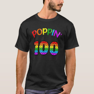 Poppin' My Way Through 100 Days Of School Happy 10 T-Shirt