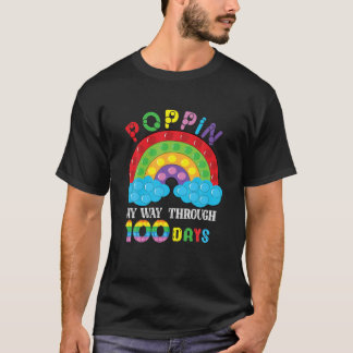 Poppin' My Way Through 100 Days Of School Happy 10 T-Shirt