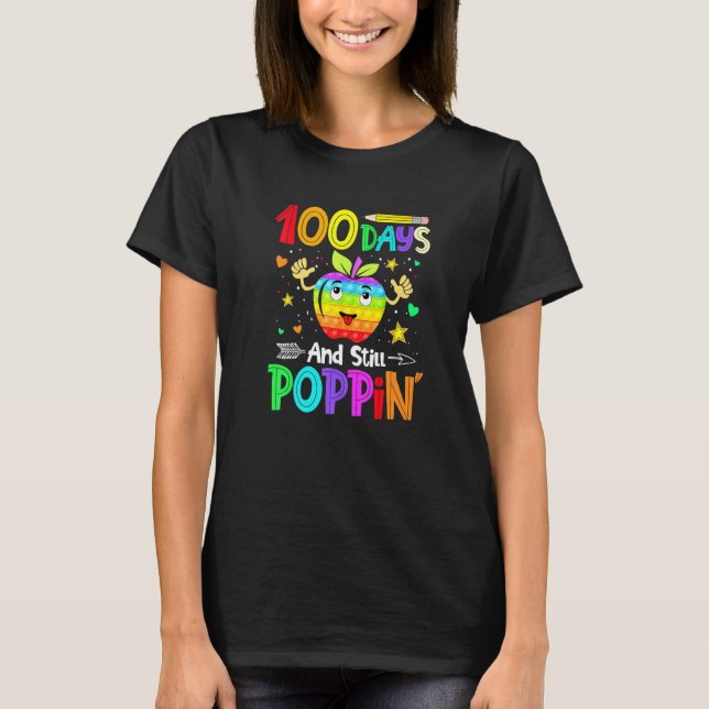Poppin My Way Through 100 Days of School Kids 100t T-Shirt (Front)