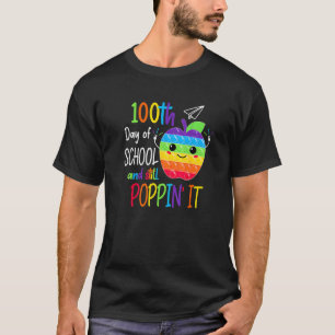 Poppin My Way Through 100 Days of School Kids 100t T-Shirt