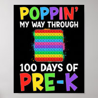 Poppin My Way Through 100 Days Of School Pre-k Boy