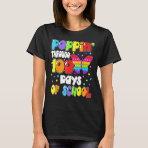 Poppin Trough 100 Days Of School Butterfly Fidget  T-Shirt