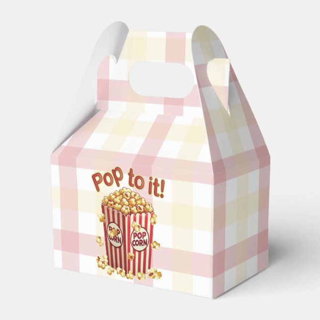 Poppin' with Style - "Pop to it!" Favour Box (Front Side)