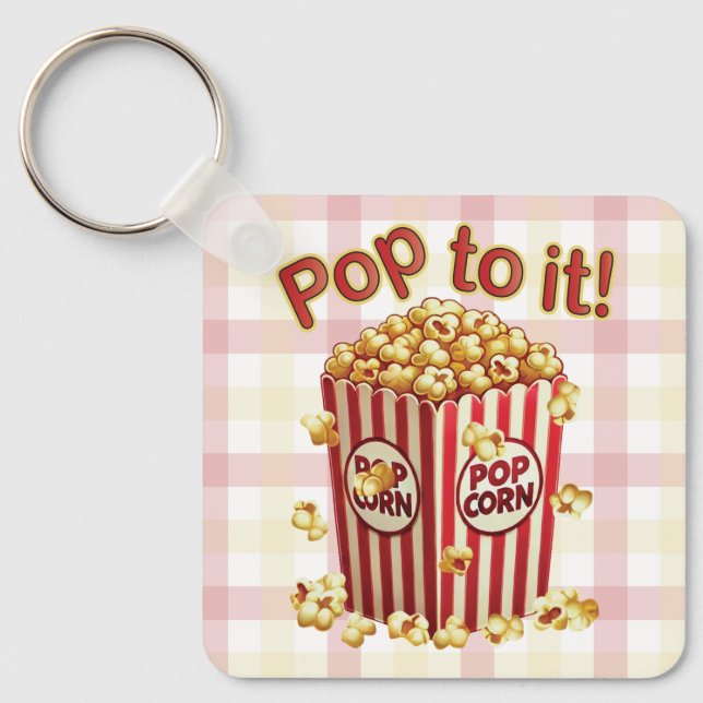 Poppin' with Style - "Pop to it!" Key Ring (Front)