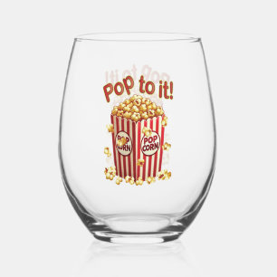 Poppin' with Style - "Pop to it!" Stemless Wine Glass