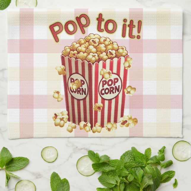 Poppin' with Style - "Pop to it!" Tea Towel (Folded)