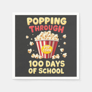 Popping 100 Days of School Napkin