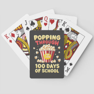 Popping 100 Days of School Playing Cards