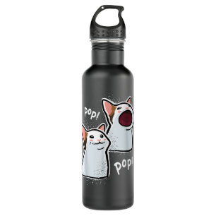Popping Cat Meme Pop Cat funny PopCat 710 Ml Water Bottle