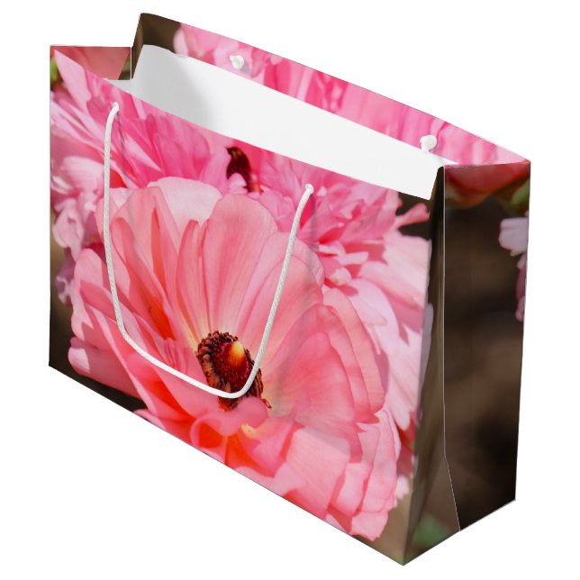 Popping in Pink  Large Gift Bag (Front Angled)