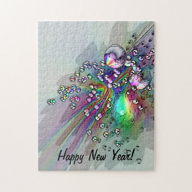 Popping the Cork - New Year Bubbles Jigsaw Puzzle (Vertical)